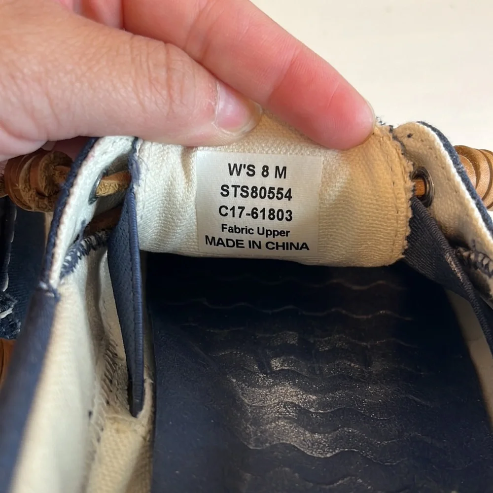 Sperry Women’s America’s Cup Navy Slip On Boat Shoes Size 8